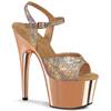 Pleaser - ADORE709HM Sandale à bride à la cheville, Pole dance chaussures - Couleur or rose Product image